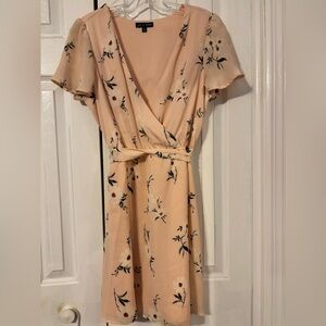 As U Wish Blush Floral Mini Dress